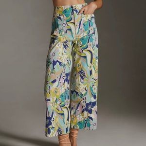 Anthropologie Maeve Colette Pants - Oyster Floral